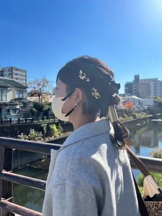 ヘアアレンジ 髪質改善/ボブ/暖色 /𝙨𝙤𝙧𝙖のヘアスタイル