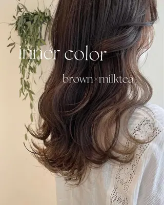 ロング カラー 小原 侑花のヘアスタイル