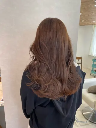 セミロング カラー Osoko Hiyoriのヘアスタイル