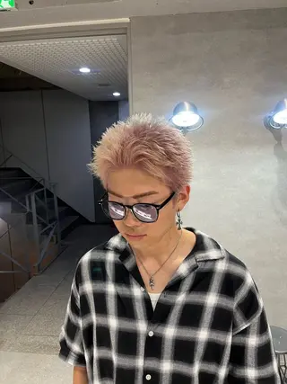 ショート カラー パーマ メンズ 🔥スパイキー 特化🔥菊水皐暉🔥のヘアスタイル