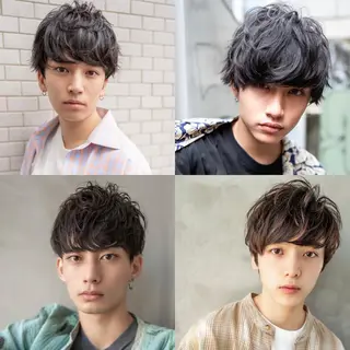 ミディアム パーマ メンズ FM【エフエム】HAVANA所属・💈圧倒的メンズ特化 明大前美容師💈のヘアスタイル