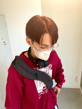 カラー メンズ 店長　MANAMI ／ブリーチ／骨格ボブのヘアスタイル