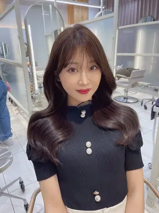 セミロング 顔周り/透明感カラー /韓国ヘア/TAKUのヘアスタイル