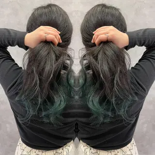 セミロング StellA所属・アートディレクター ワダヒサノリのヘアスタイル