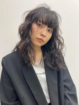 ロング 透明感カラー/カット 髪質改善/森栄範のヘアスタイル