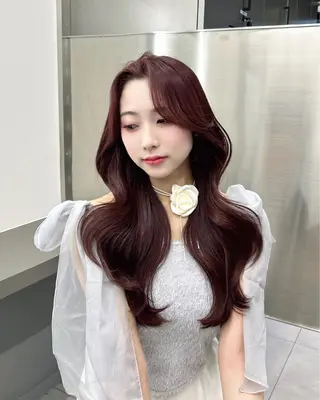 ロング カラー MAEUL NAGOYA所属・⛓韓国IDOLヘア 🥀🖤/あいりのヘアスタイル
