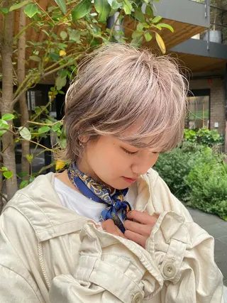 ショート カラー 🫧ふじたまゆ🫧 レイヤーカット✂︎のヘアスタイル