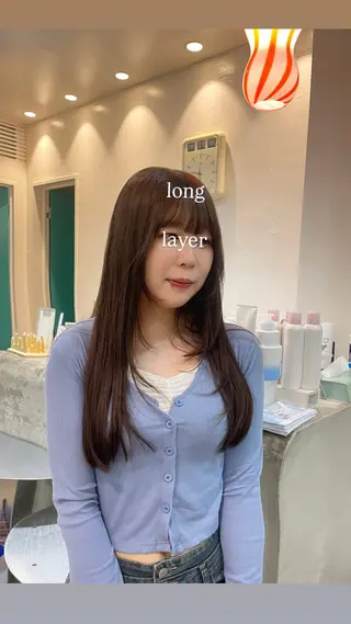 ロング 丸山 愛万音のヘアスタイル