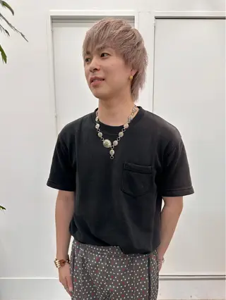 ショート カラー amy.所属・メンズカットパーマ/ ブリーチ高柳将太のヘアスタイル