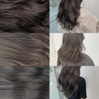 セミロング カラー ヘアアレンジ ネイル マツエク・マツパ ベージュグレージュ 💕しゅーじ💕のヘアスタイル