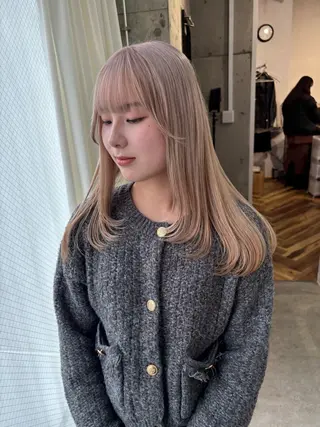 ロング カラー lani hair salon所属・SHOTO ハイトー ン/デザインカラーのヘアスタイル