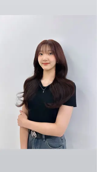 ロング カラー パーマ ヘアアレンジ メンズ キッズ ♥️韓国ヘア レイヤー♥️ゆりのヘアスタイル