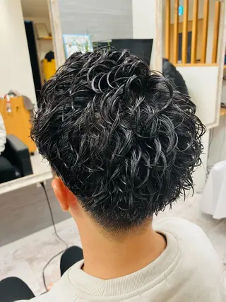 パーマ メンズ メンズ特化/パーマ/ フェードWATARUのヘアスタイル