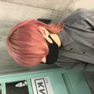 カラー ウルフカットデザイン カラー特化アールイーのヘアスタイル