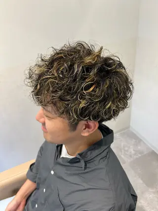 ショート カラー パーマ メンズ 🍇おぐら めぐみ🍇のヘアスタイル