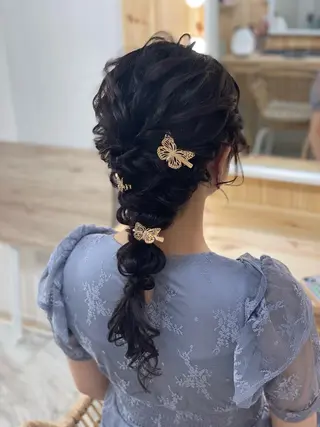 ロング ヘアアレンジ 鷲見 望のヘアスタイル