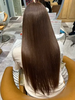 ロング 透明感カラー/カット 髪質改善/森栄範のヘアスタイル