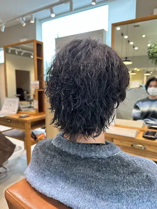 パーマ メンズ 永野 真也のヘアスタイル