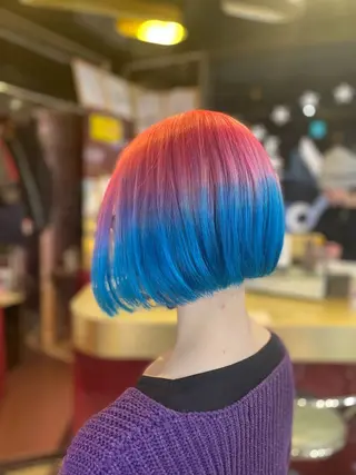 ミディアム カラー 👑派手髪/カット 👑ANRYのヘアスタイル