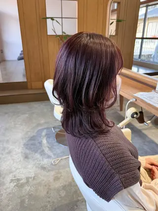 ミディアム カラー フラム所属・WATANABE MISAKIのヘアスタイル