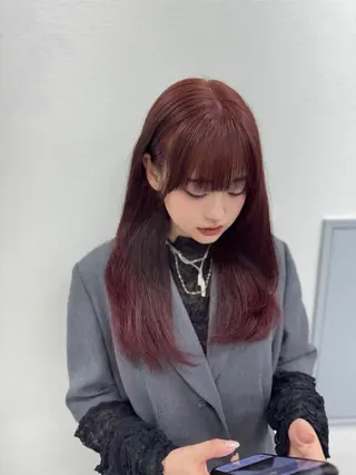 セミロング カラー 🎀愛されgirly ヘア🫧Ayakaのヘアスタイル