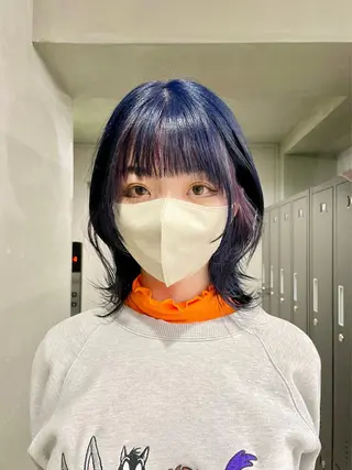 セミロング カラー 原田 朱里のヘアスタイル