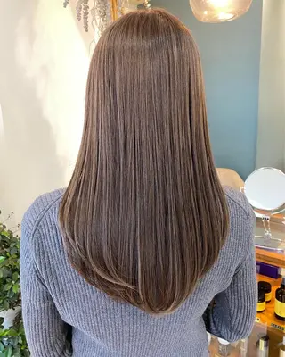 セミロング カラー パーマ OVER→三軒茶屋 /縮毛矯正・髪質改善のヘアスタイル