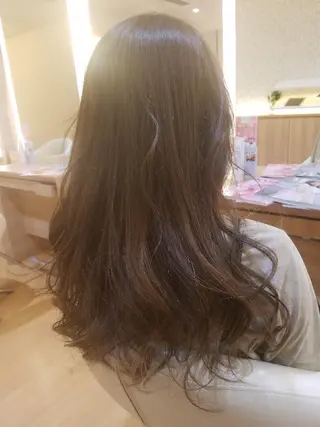 ロング カラー パーマ 髪質改善/ハイライト 小林秀樹のヘアスタイル