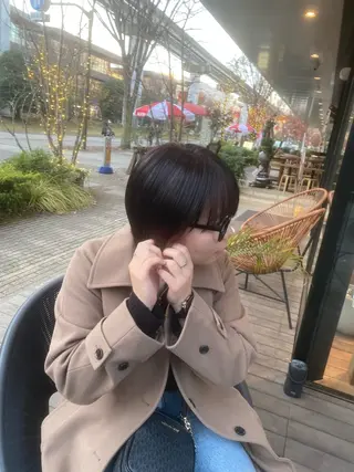 ショート カラー パーマ ヘアアレンジ メンズ 加藤 愛実のヘアスタイル