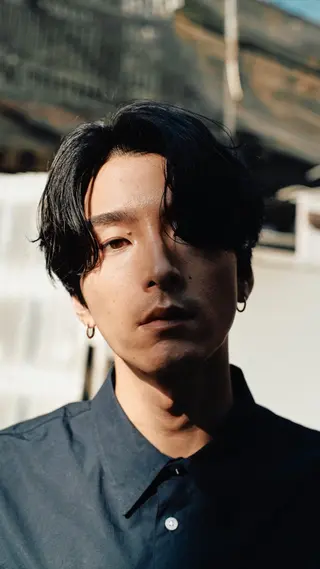 パーマ ヘアアレンジ メンズ fifth所属・センターパート／マッ シュ／パーマ　あさみのヘアスタイル