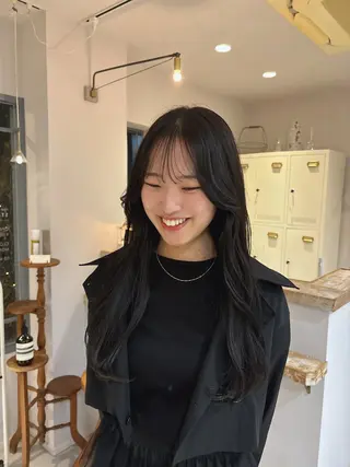 カラー 🎀調布仙川透明感オ リーブカラー干莉🎀のヘアスタイル