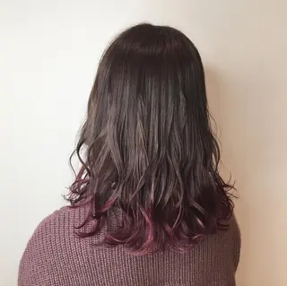 セミロング カラー ヘアアレンジ 柔らかいcolor 🌿harukaのヘアスタイル