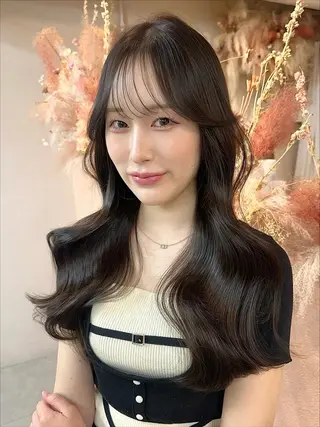ロング カラー 韓国ヘア🦢🖤 Sayumiのヘアスタイル