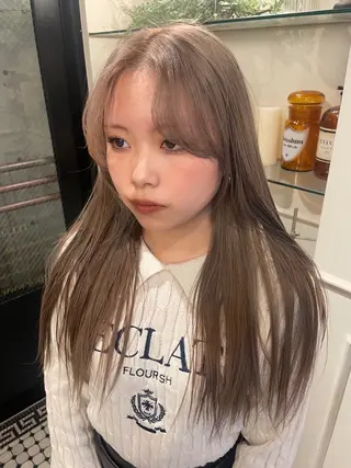 ロング カラー rin🩰ハイトーン /レディースパーマのヘアスタイル