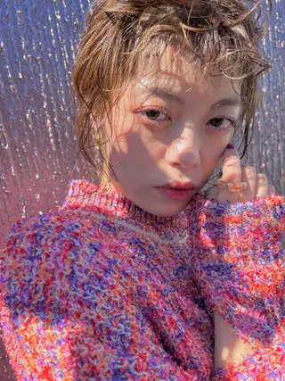 セミロング 💘韓国カラー💘 クルミのヘアスタイル