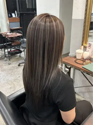 セミロング カラー SITY.天神大名【シティ】所属・🦋mamiya🦋 カットモデル募集のヘアスタイル