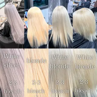 ロング カラー ハイトーン特化美容師 🌈ケアブリーチのヘアスタイル
