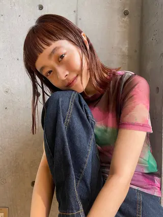 ミディアム カラー GO TODAY SHAiRE SALON表参道Polaris店所属・暖色カラー/ピンク カラー/HARUKAのヘアスタイル