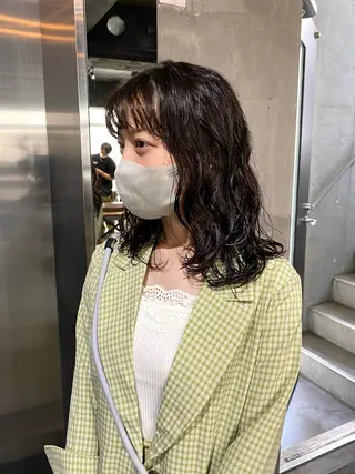 セミロング パーマ Agu hair lore沼館店所属・八戸パーマ/メンズパ ーマ/シンゴ。のヘアスタイル