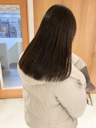 ロング 似合わせぷつっとボブ 縮毛矯正 久保田彩菜のヘアスタイル