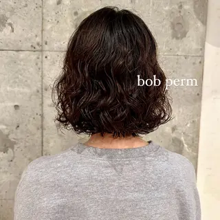 ショート パーマ ボブ/レイヤー/ニュ アンスパーマ/小夏のヘアスタイル