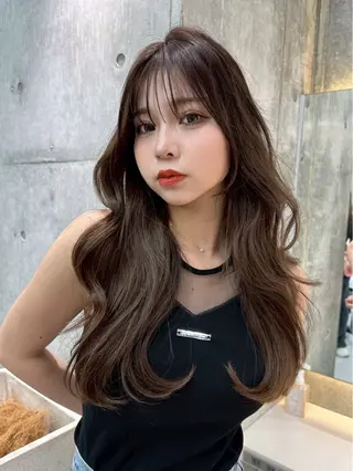 ロング カラー 韓国ヘア×髪質改善 サロンmareのヘアスタイル