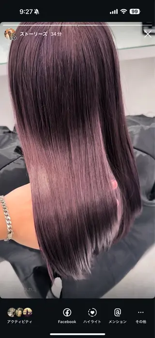 カラー ブリーチなし透明感 💗RYOTAのヘアスタイル