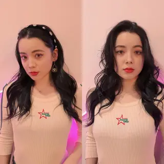 ロング カラー wixy    mimi所属・透明感カラーの人 ベージュの王様のヘアスタイル