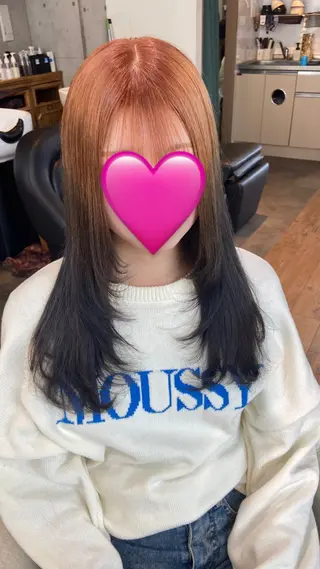 ロング カラー 🧸プルエクステ❤︎ ネイルKAO🧸のヘアスタイル