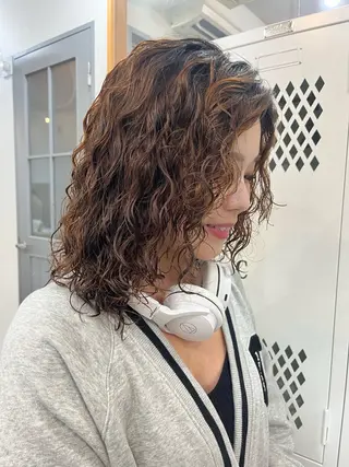 ミディアム パーマ 🌼sunc HINAMI🌼のヘアスタイル