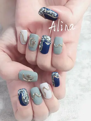 ロング ネイル 清水 恵美のネイルデザイン
