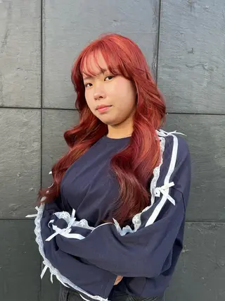 ロング カラー 名古屋カラーモデル SOLAのヘアスタイル
