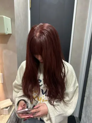 カラー 🩰ボブ/暖色カラー 田實 紗和 🥑🫧のヘアスタイル