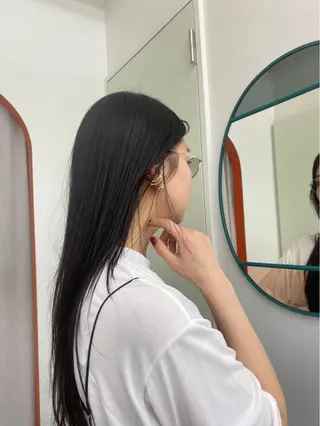 ロング レイヤー/ケアパーマ /ニュアンス/モードのヘアスタイル